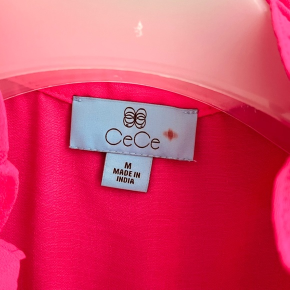 CeCe Ruffle Mock V-Neck Tiered Mini Youth Dress Women's Size М - Picture 5 of 15